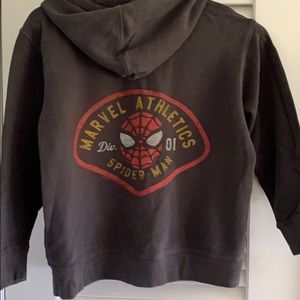 Adorable Retro Spider-Man Hooded sweatshirt.